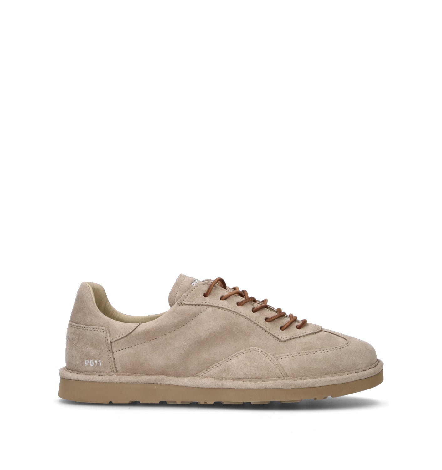 PANCHIC Stringata uomo grigia in suede