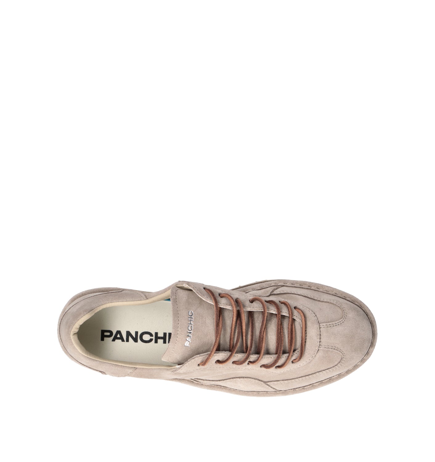 PANCHIC Stringata uomo grigia in suede