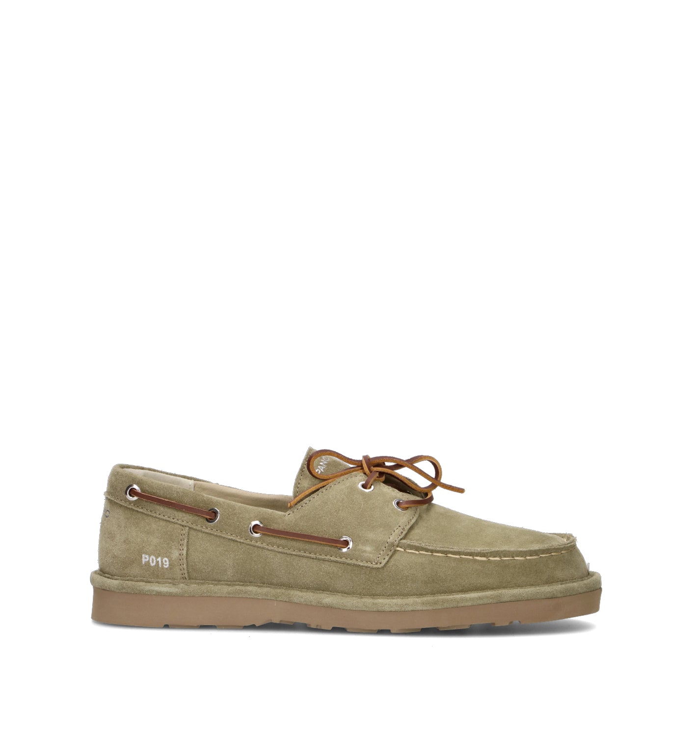 PANCHIC Scarpa barca uomo oliva in suede