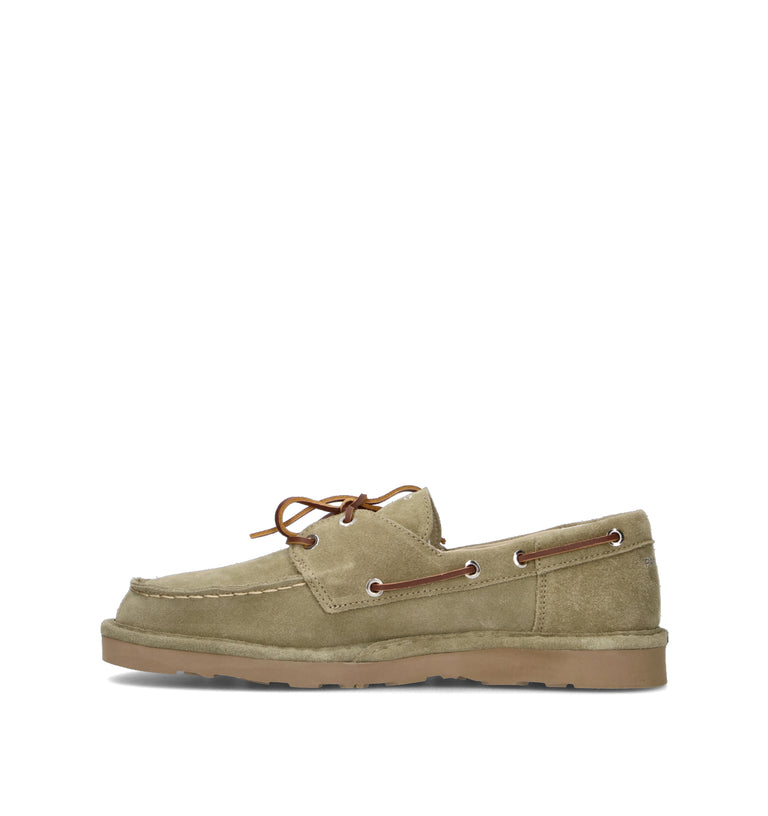 PANCHIC Scarpa barca uomo oliva in suede