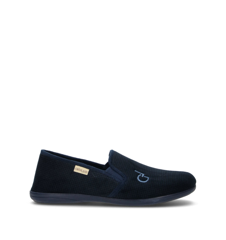 GRUNLAND Pantofola uomo blu
