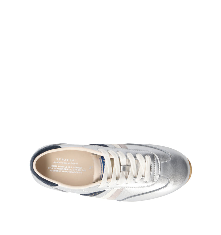 SERAFINI Sneaker donna argento in pelle