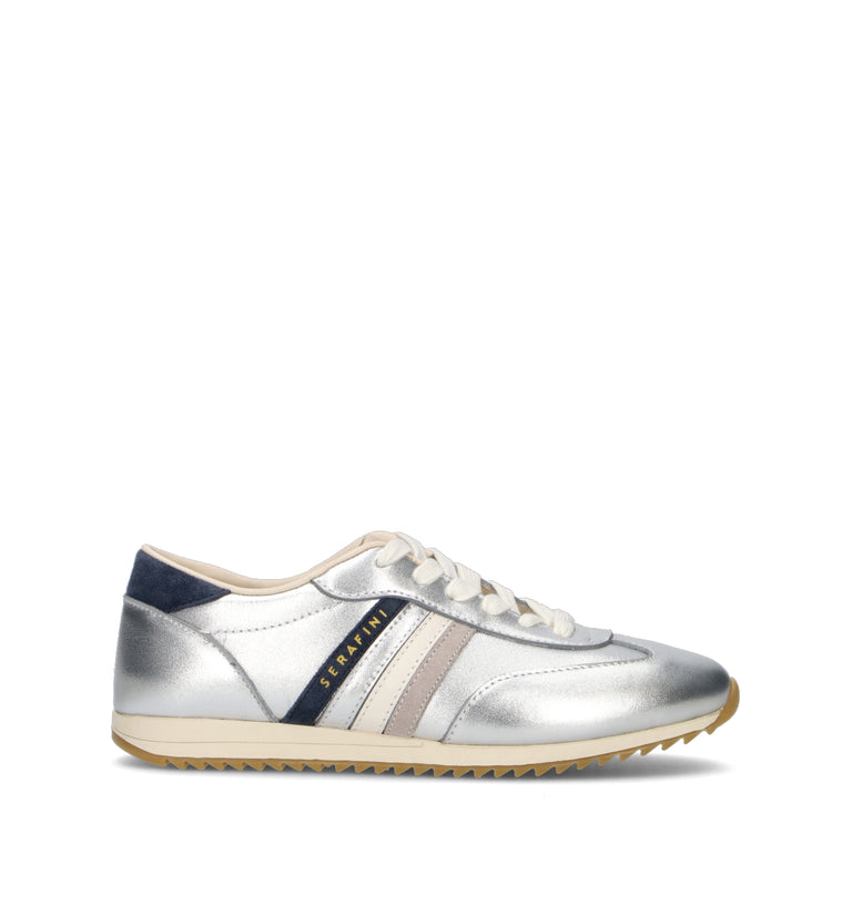 SERAFINI Sneaker donna argento in pelle