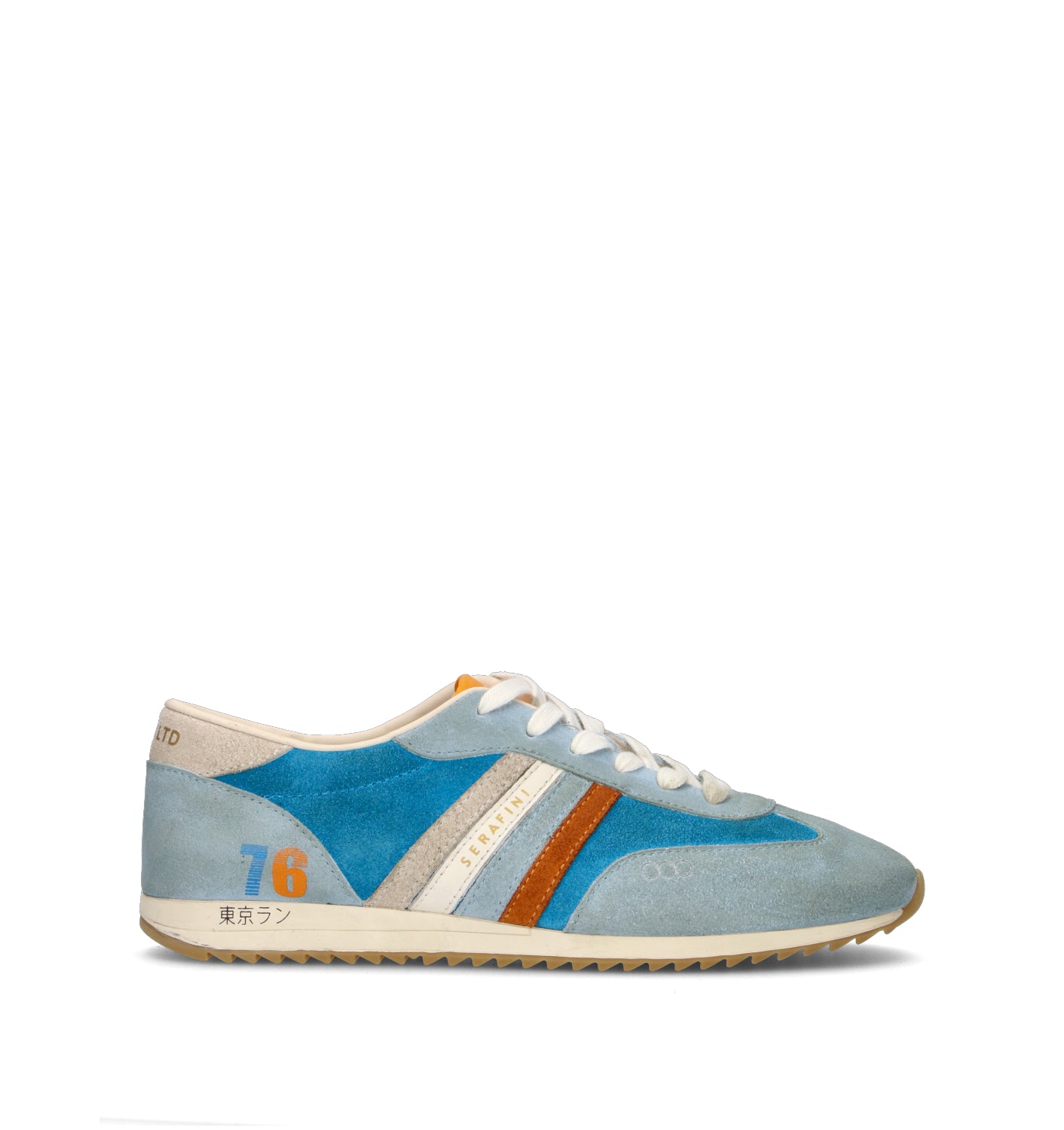 SERAFINI Sneaker uomo azzurra in suede