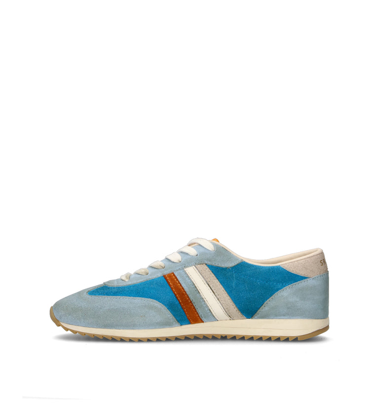 SERAFINI Sneaker uomo azzurra in suede