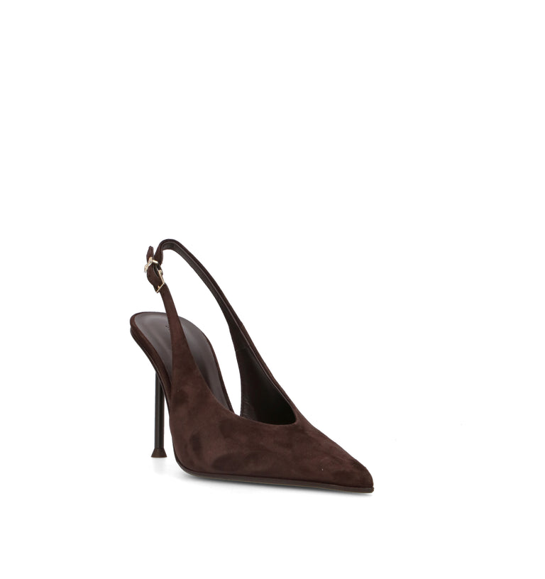 SERGIO LEVANTESI Slingback donna marrone in suede
