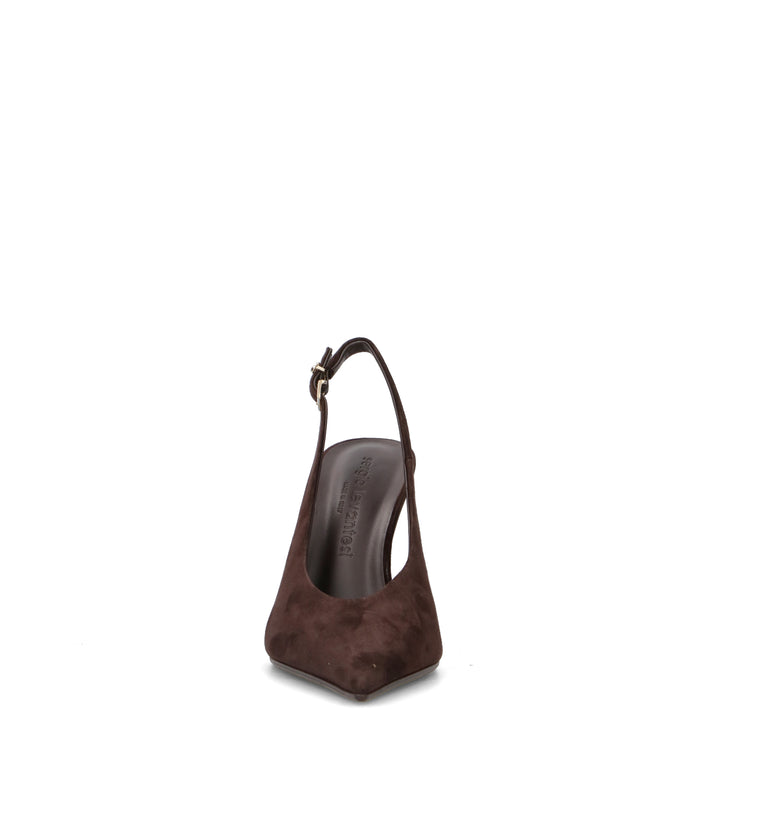 SERGIO LEVANTESI Slingback donna marrone in suede