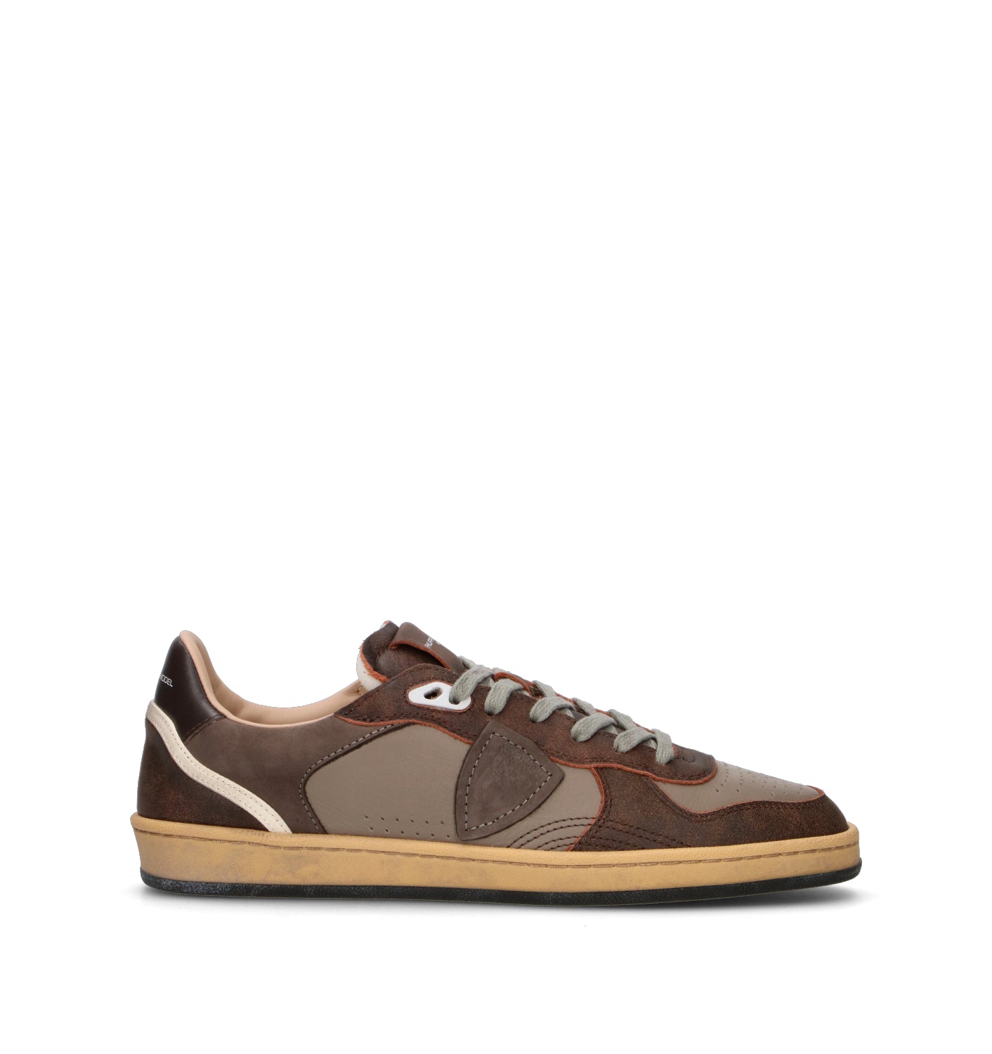 PHILIPPE MODEL Sneaker uomo marrone in pelle