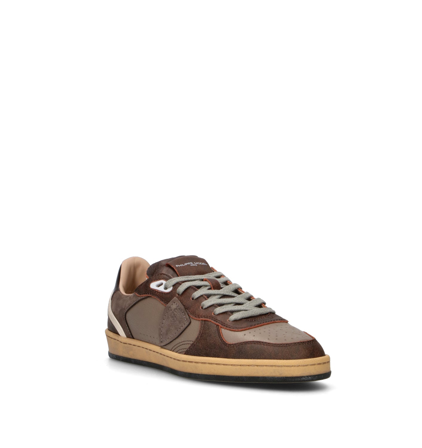 PHILIPPE MODEL Sneaker uomo marrone in pelle