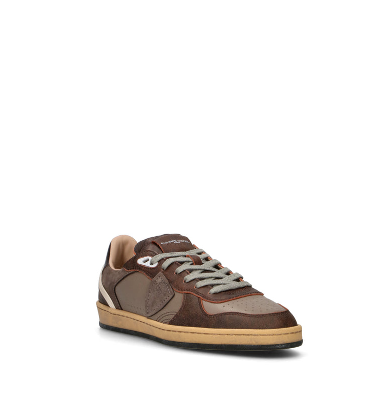 PHILIPPE MODEL Sneaker uomo marrone in pelle