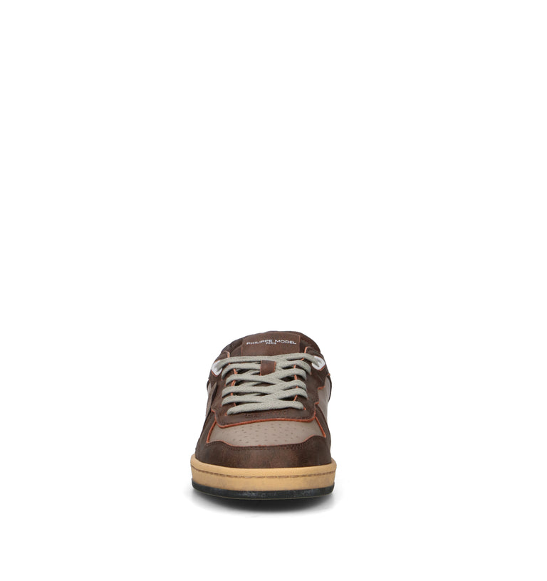 PHILIPPE MODEL Sneaker uomo marrone in pelle
