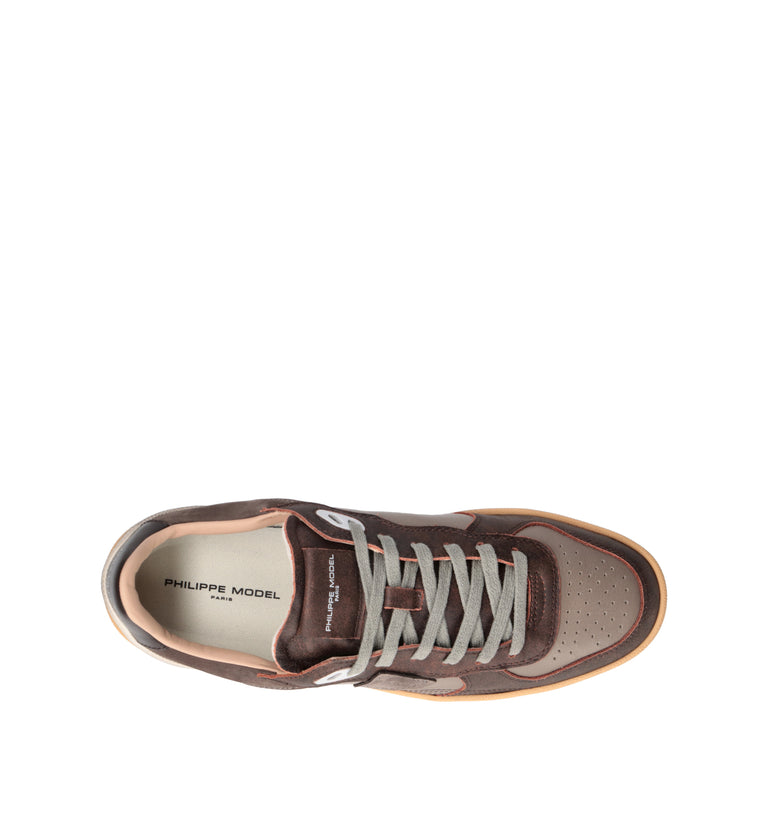 PHILIPPE MODEL Sneaker uomo marrone in pelle