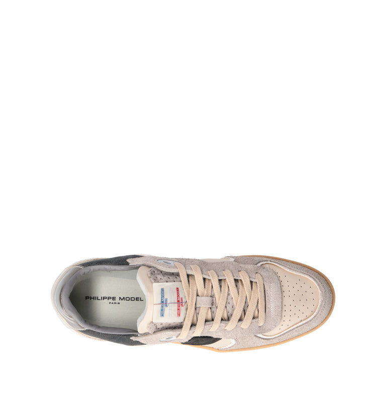 PHILIPPE MODEL Sneaker uomo beige in pelle