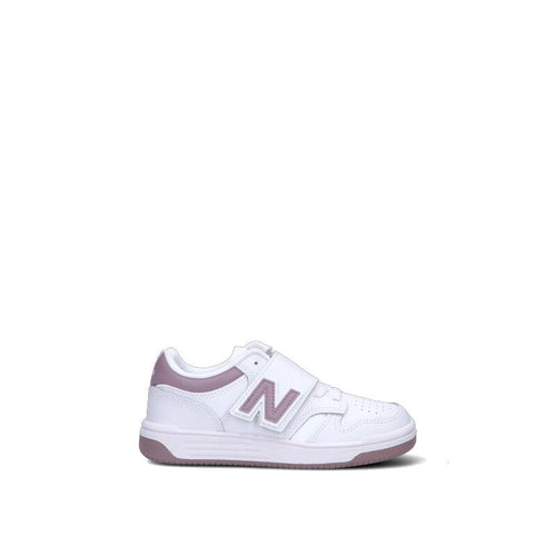 NEW BALANCE 480 Sneaker bimba bianca e lilla in pelle