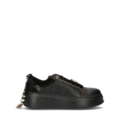 GIO+ Sneaker donna nera in pelle
