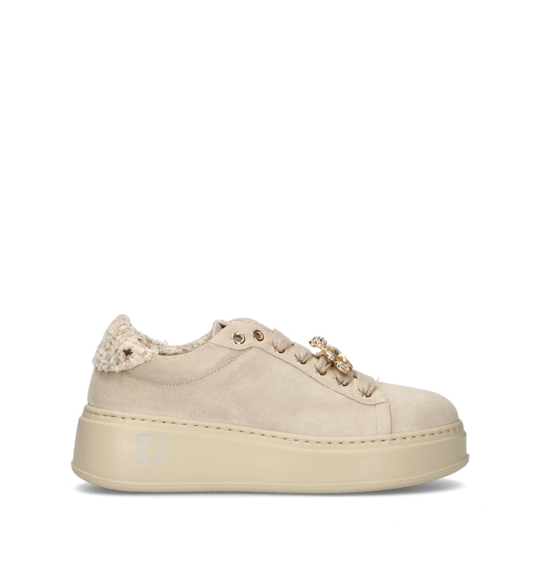 GIO+ Sneaker donna panna in suede