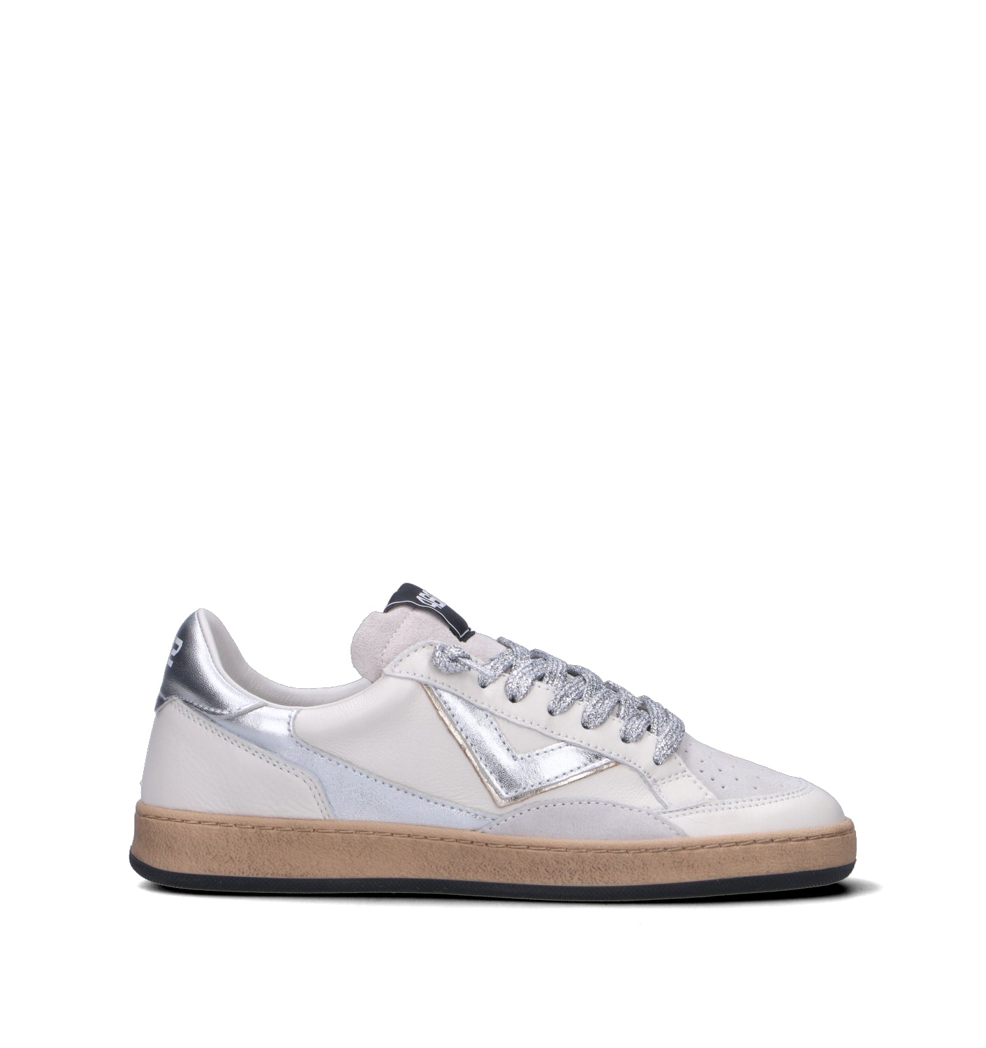 QUATTROBARRADODICI Sneaker donna bianca in pelle