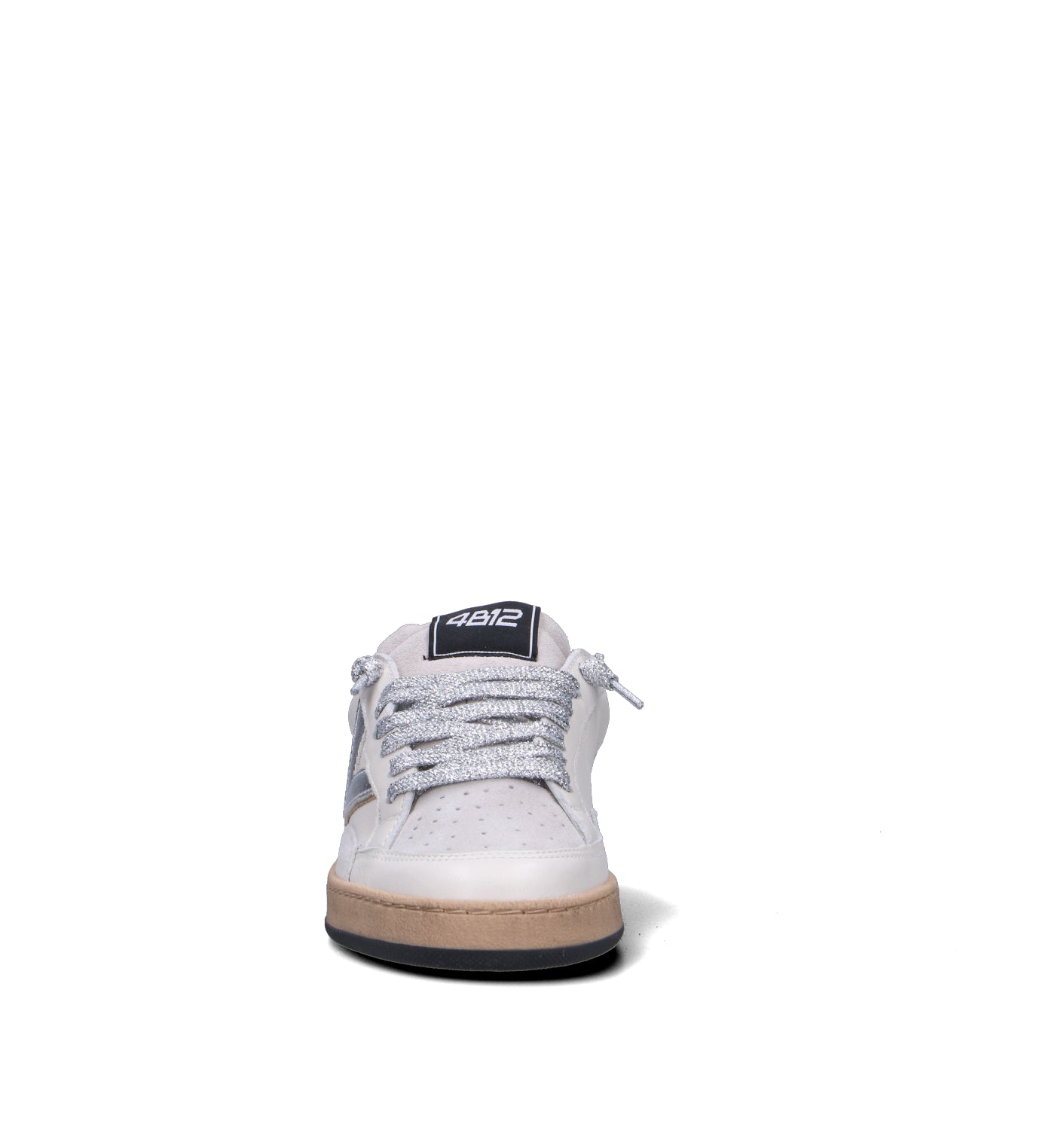 QUATTROBARRADODICI Sneaker donna bianca in pelle