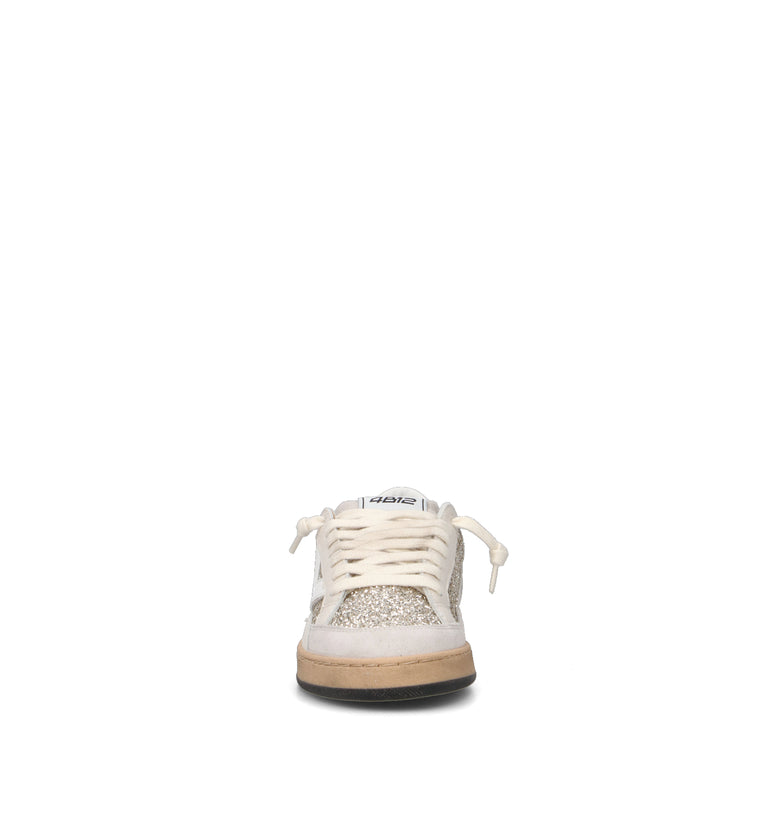 QUATTROBARRADODICI Sneaker donna bianca in pelle
