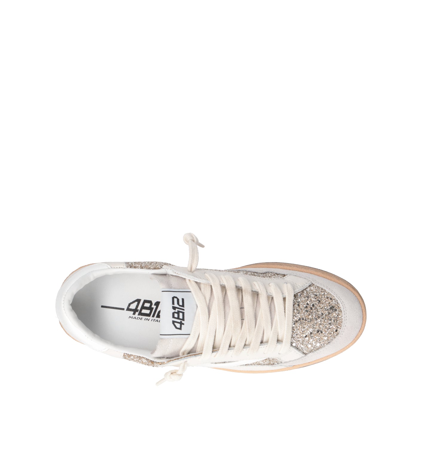 QUATTROBARRADODICI Sneaker donna bianca in pelle