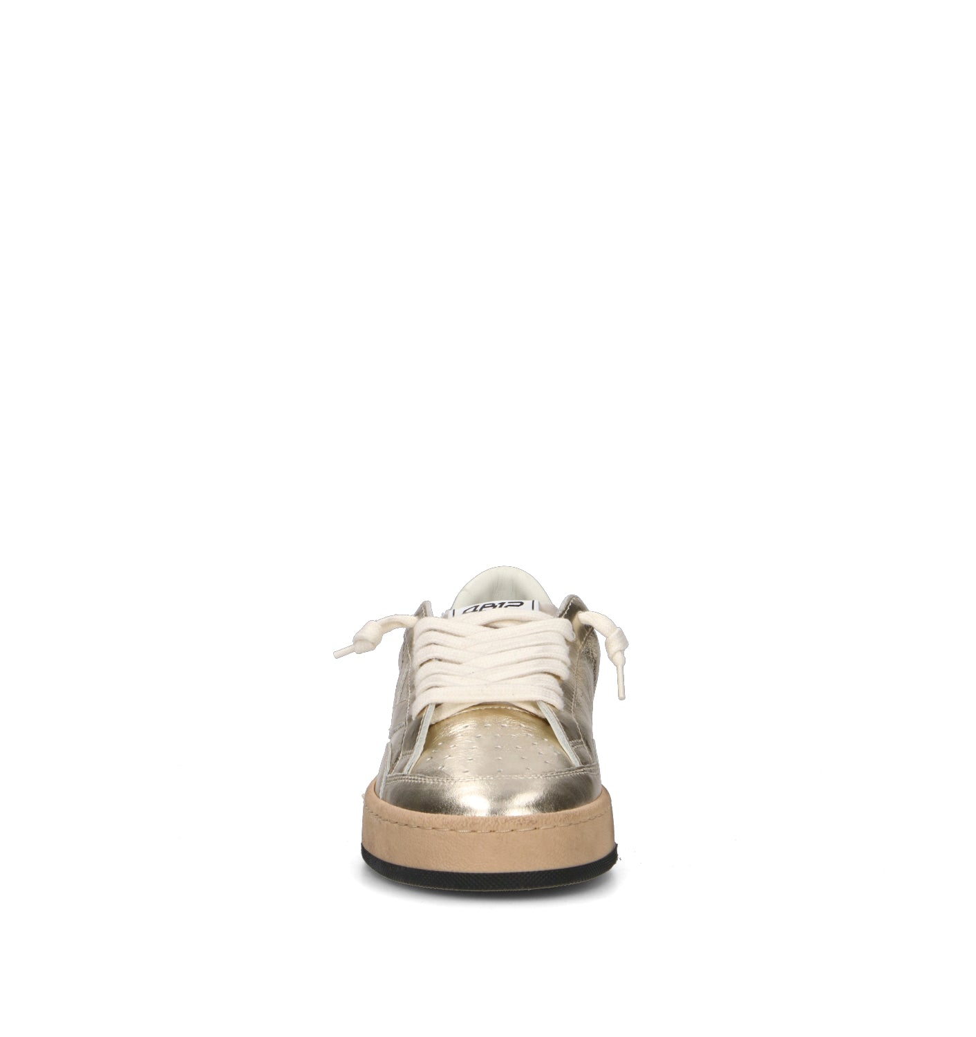QUATTROBARRADODICI Sneaker donna platino in pelle