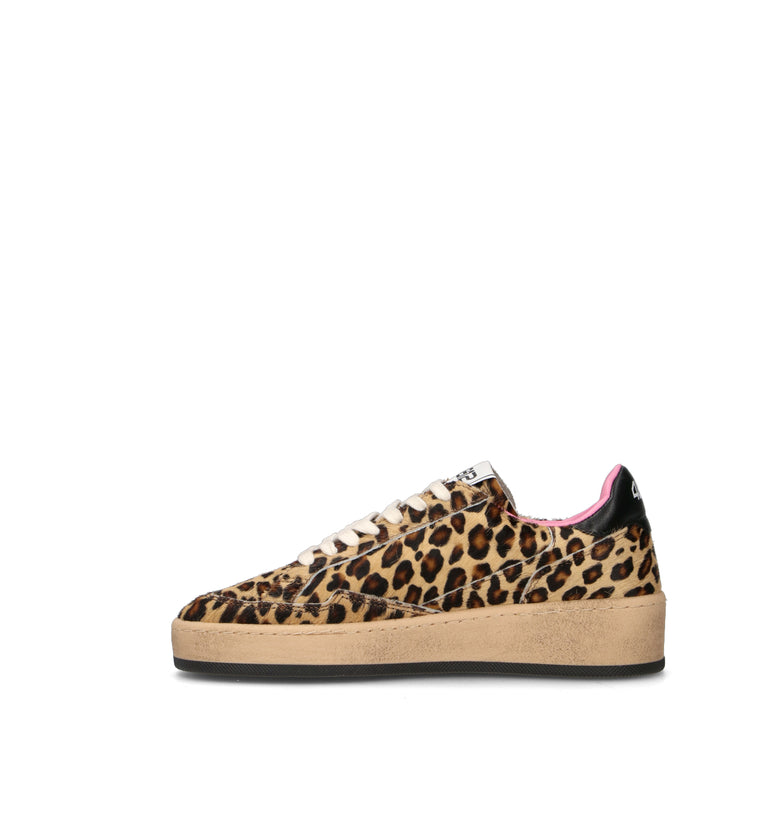 QUATTROBARRADODICI Sneaker donna bianca maculata in cavallino