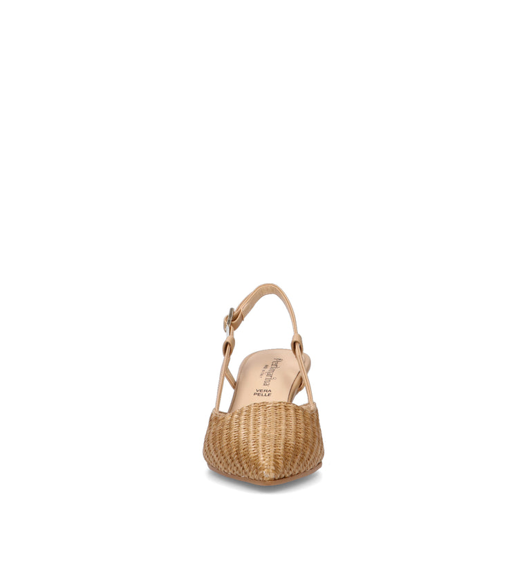 PERLAMARINA Slingback donna raffia