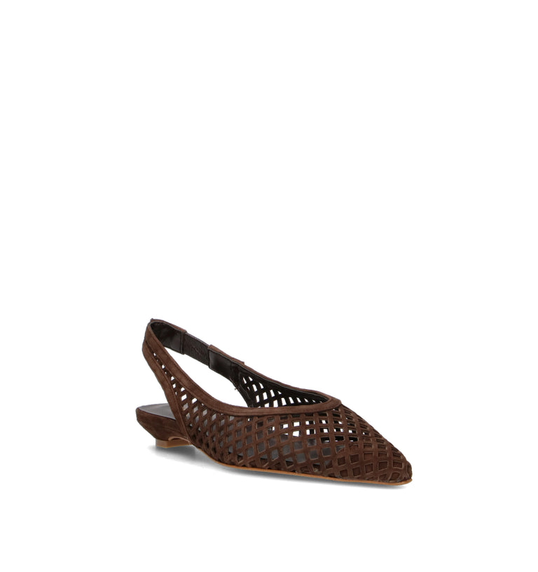 PHIL MELVIS Slingback donna testa di moro in suede