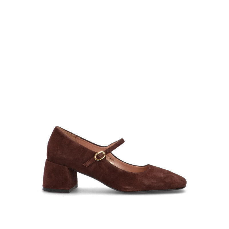 PHIL MELVIS Décolleté donna caffè in suede