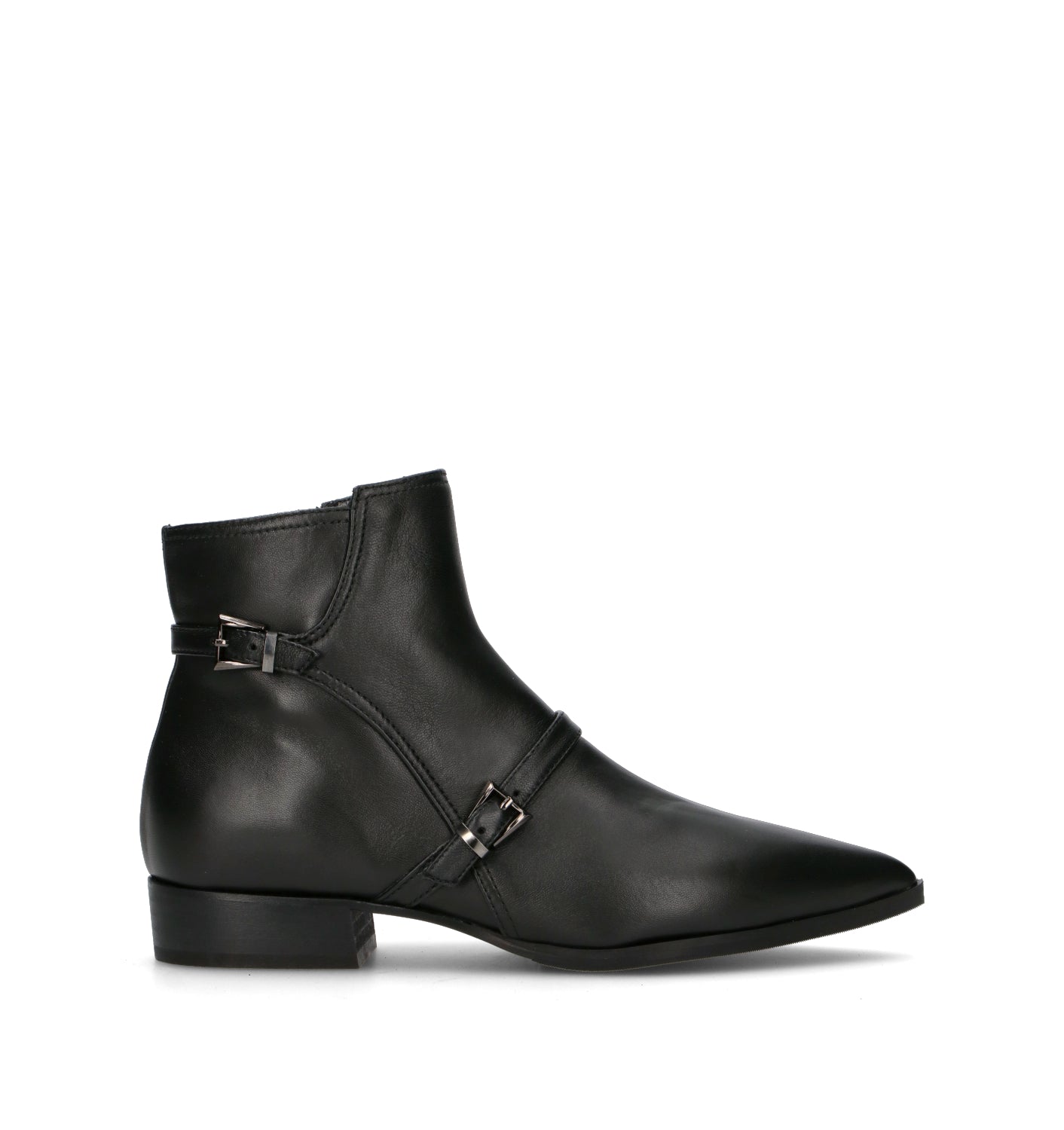 PHIL MELVIS Tronchetto donna nero in pelle
