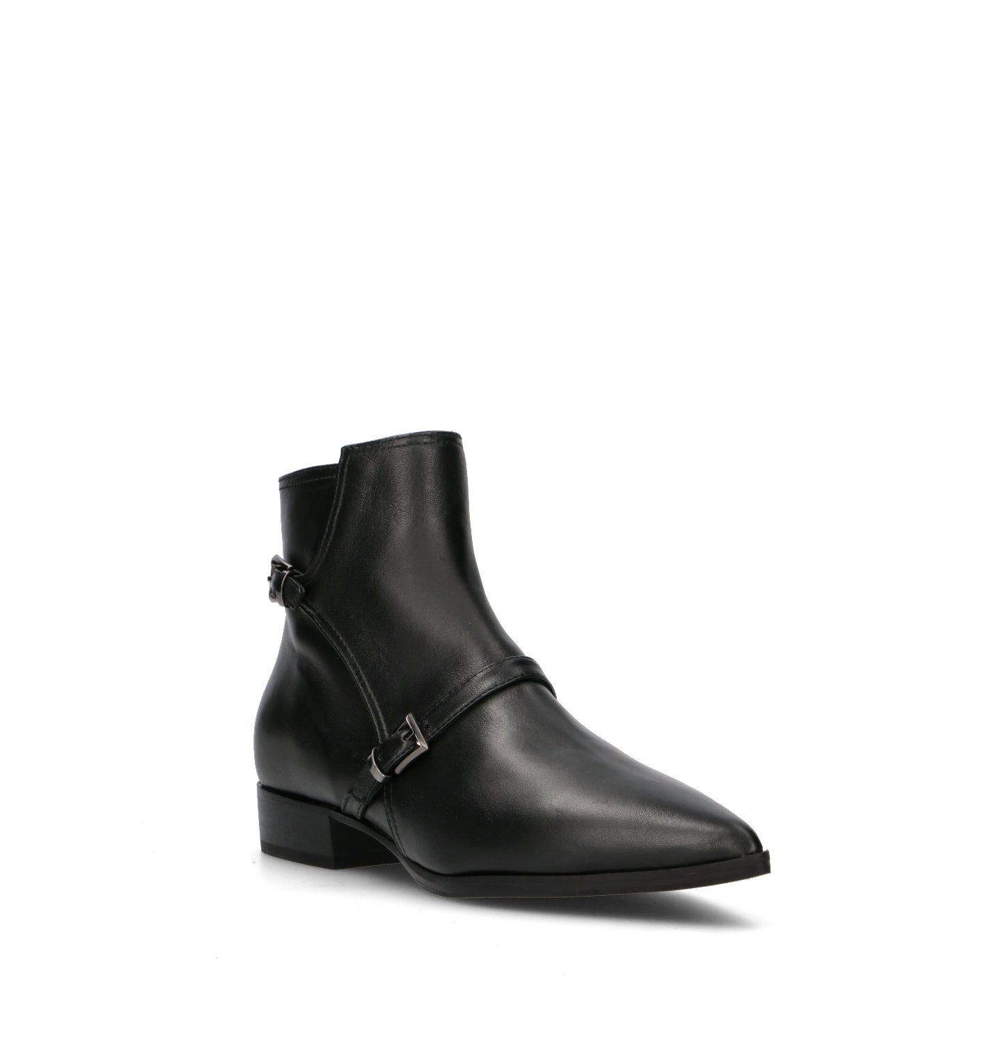 PHIL MELVIS Tronchetto donna nero in pelle