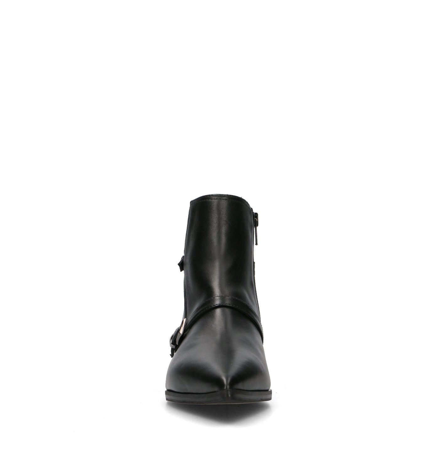 PHIL MELVIS Tronchetto donna nero in pelle
