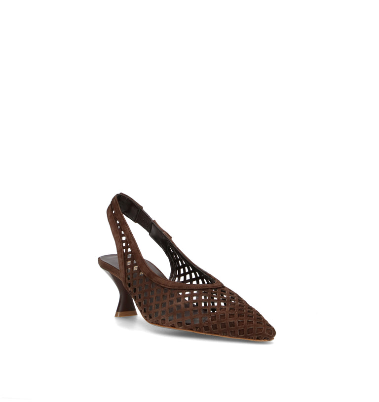 PHIL MELVIS Slingback donna testa di moro in suede
