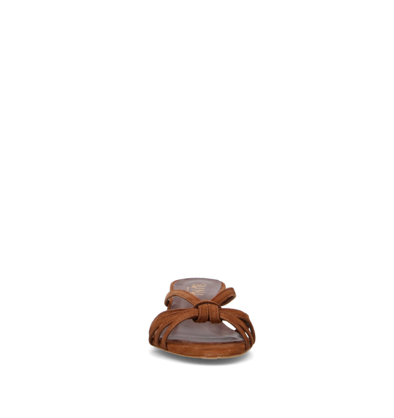 PHIL MELVIS Sandalo donna marrone in suede