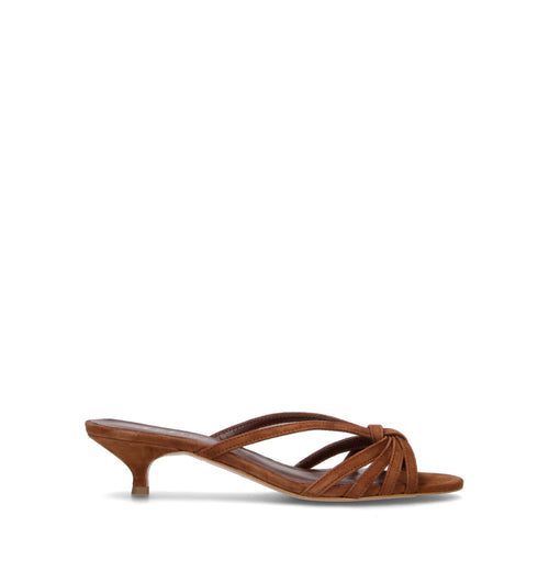 PHIL MELVIS Sandalo donna marrone in suede