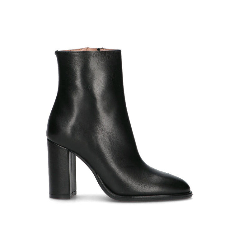 PHIL MELVIS Tronchetto donna nero in pelle