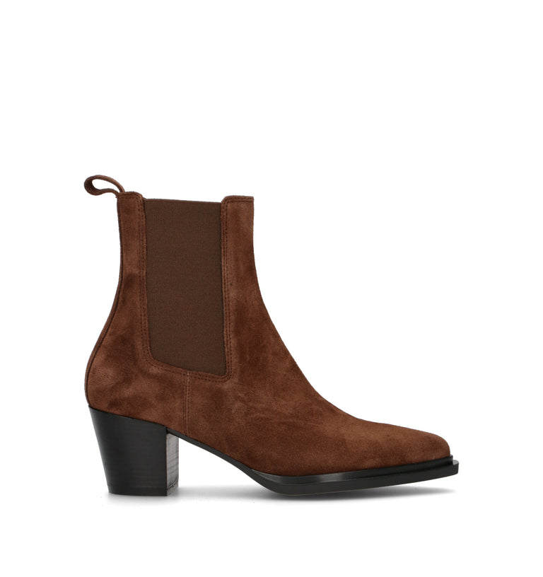 PHIL MELVIS Tronchetto donna marrone in suede