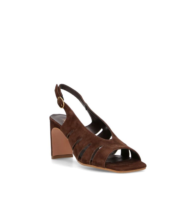 PHIL MELVIS Sandalo donna testa di moro in suede