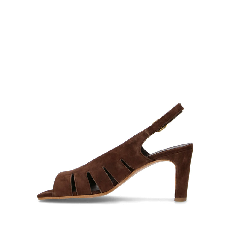 PHIL MELVIS Sandalo donna testa di moro in suede