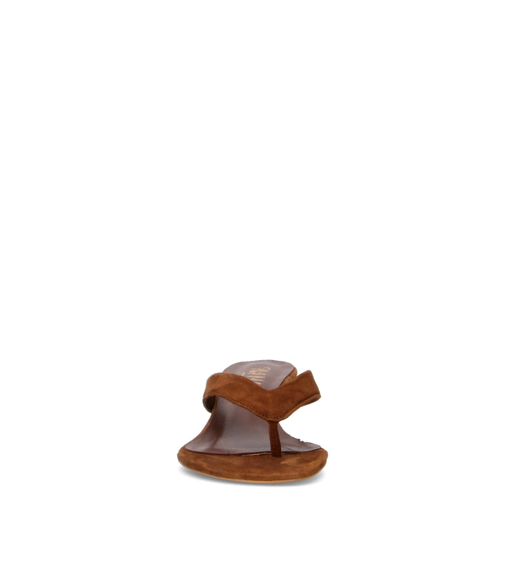 PHIL MELVIS Sandalo donna marrone in suede