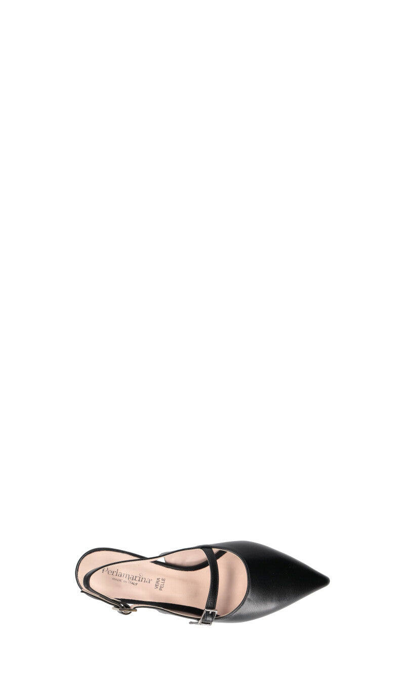 PERLAMARINA Slingback donna nera