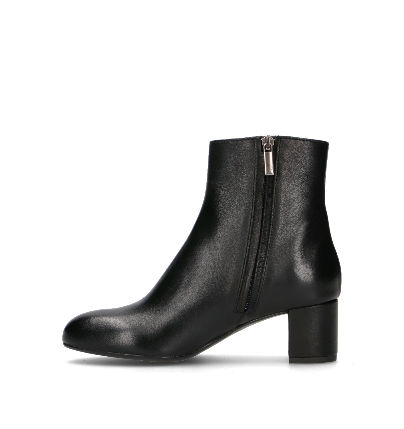 PHIL MELVIS Tronchetto donna nero in pelle