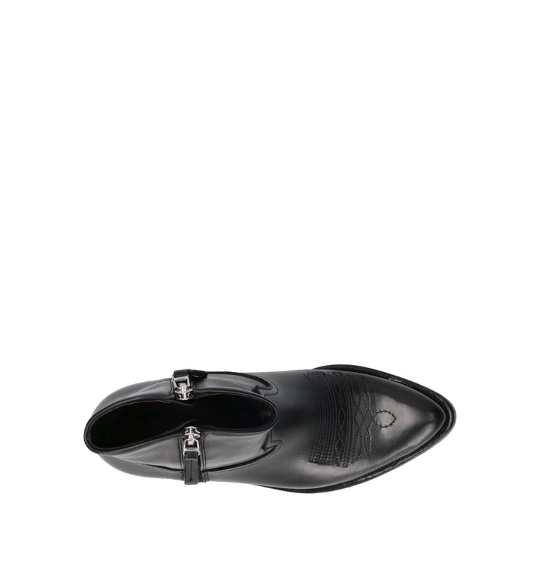 PHIL MELVIS Tronchetto donna nero in pelle