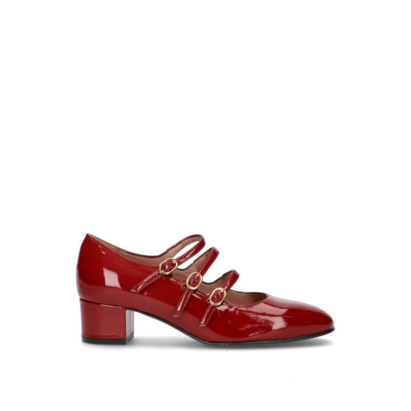PHIL MELVIS Décolleté donna rossa in pelle