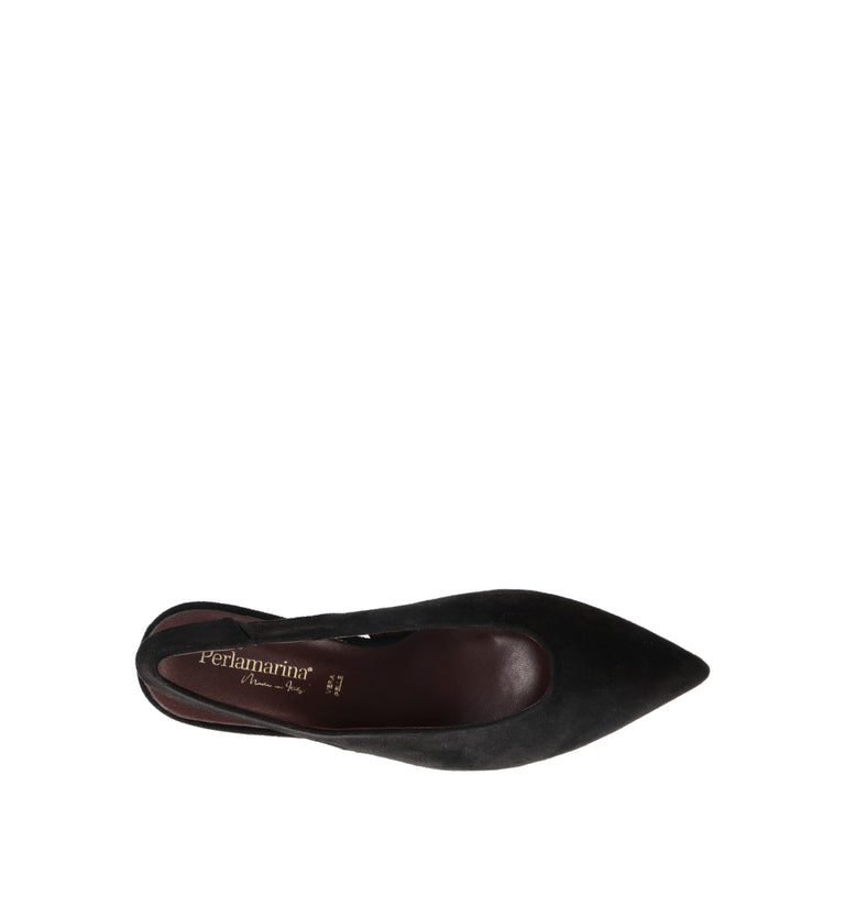 PERLAMARINA Slingback donna nera