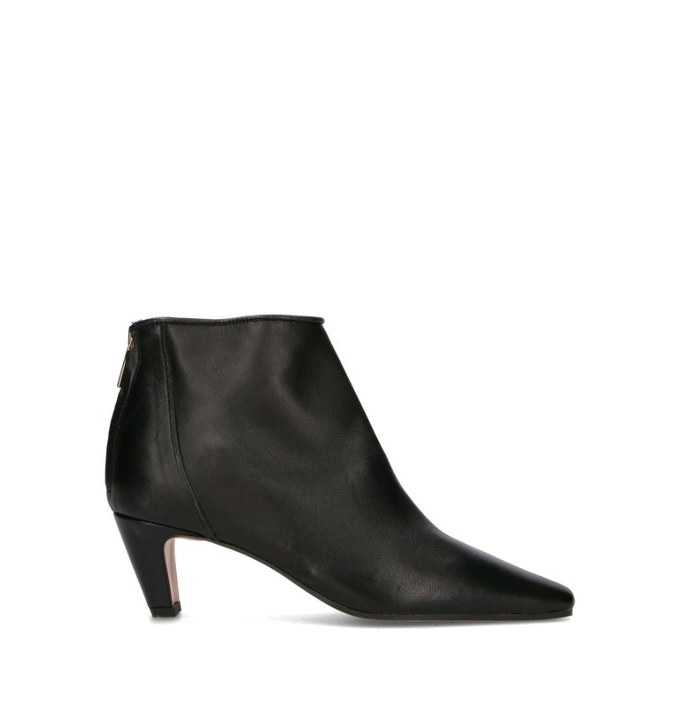 PHIL MELVIS Tronchetto donna nero in pelle