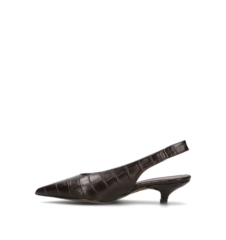 PERLAMARINA Slingback donna testa di moro