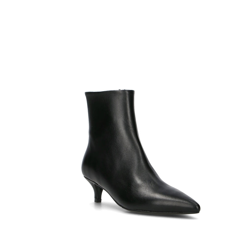 PHIL MELVIS Tronchetto donna nero in pelle