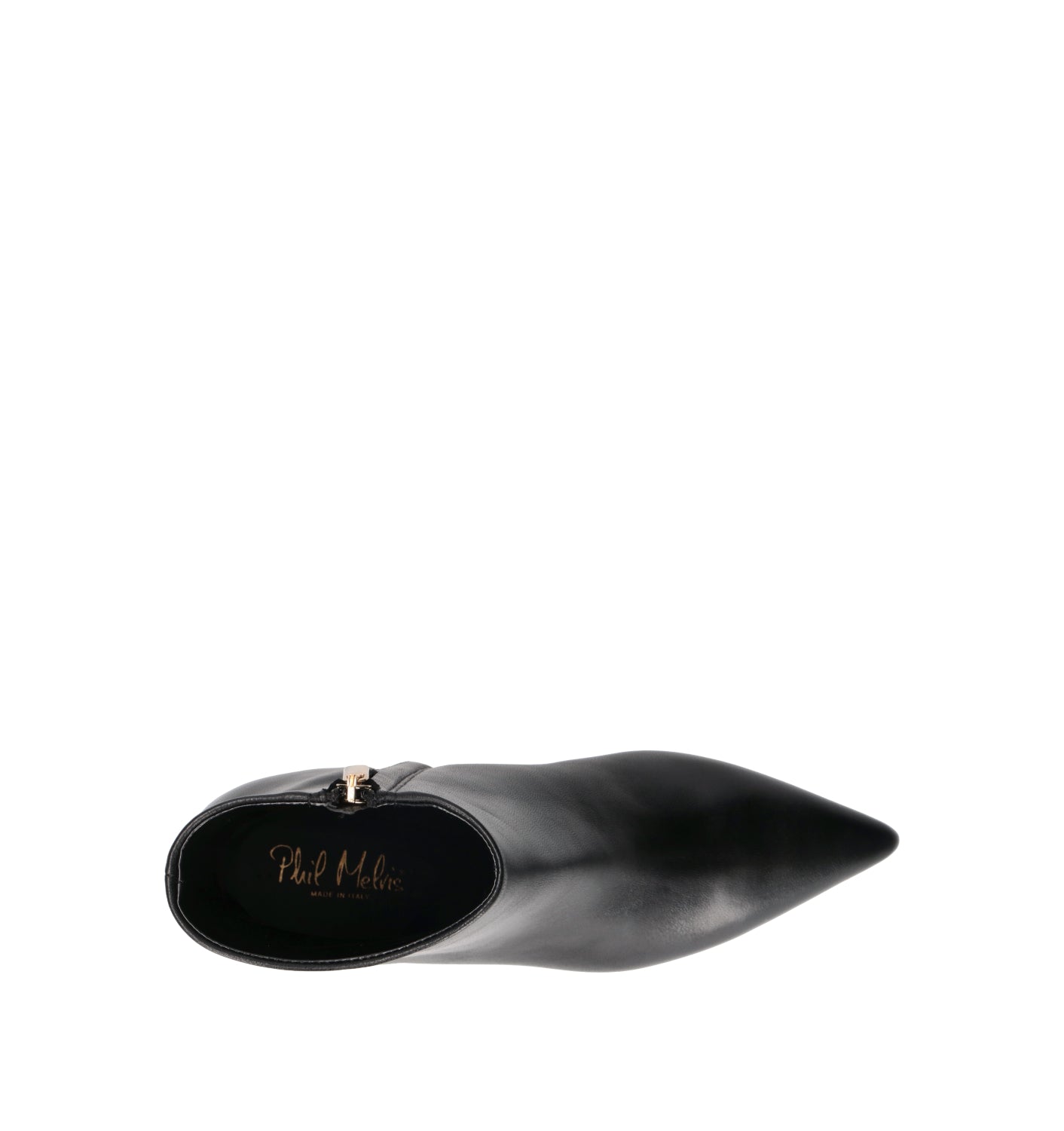 PHIL MELVIS Tronchetto donna nero in pelle