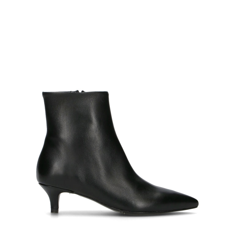 PHIL MELVIS Tronchetto donna nero in pelle